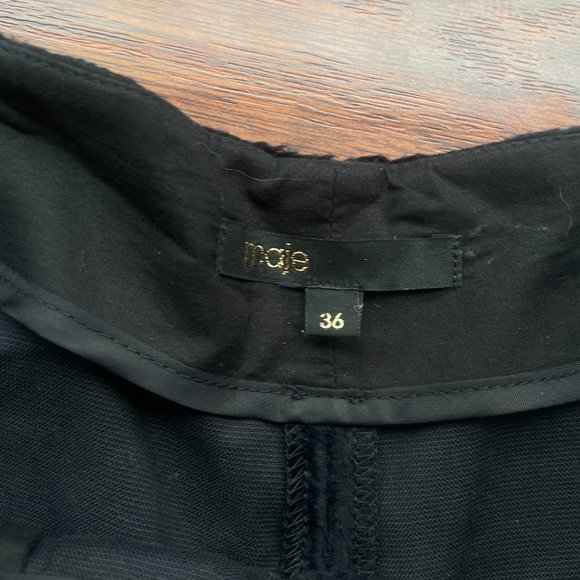 Maje Black Pleated Shorts Size EU 36 - Picture 3 of 5